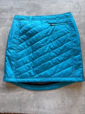 Skhoop Sandy Quilted Insulated Skirt, Aqua, Size Large